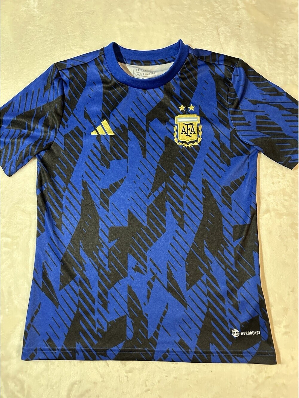2022 Adidas Authentic ARGENTINA World Cup Training Jersey Shirt - Youth MED